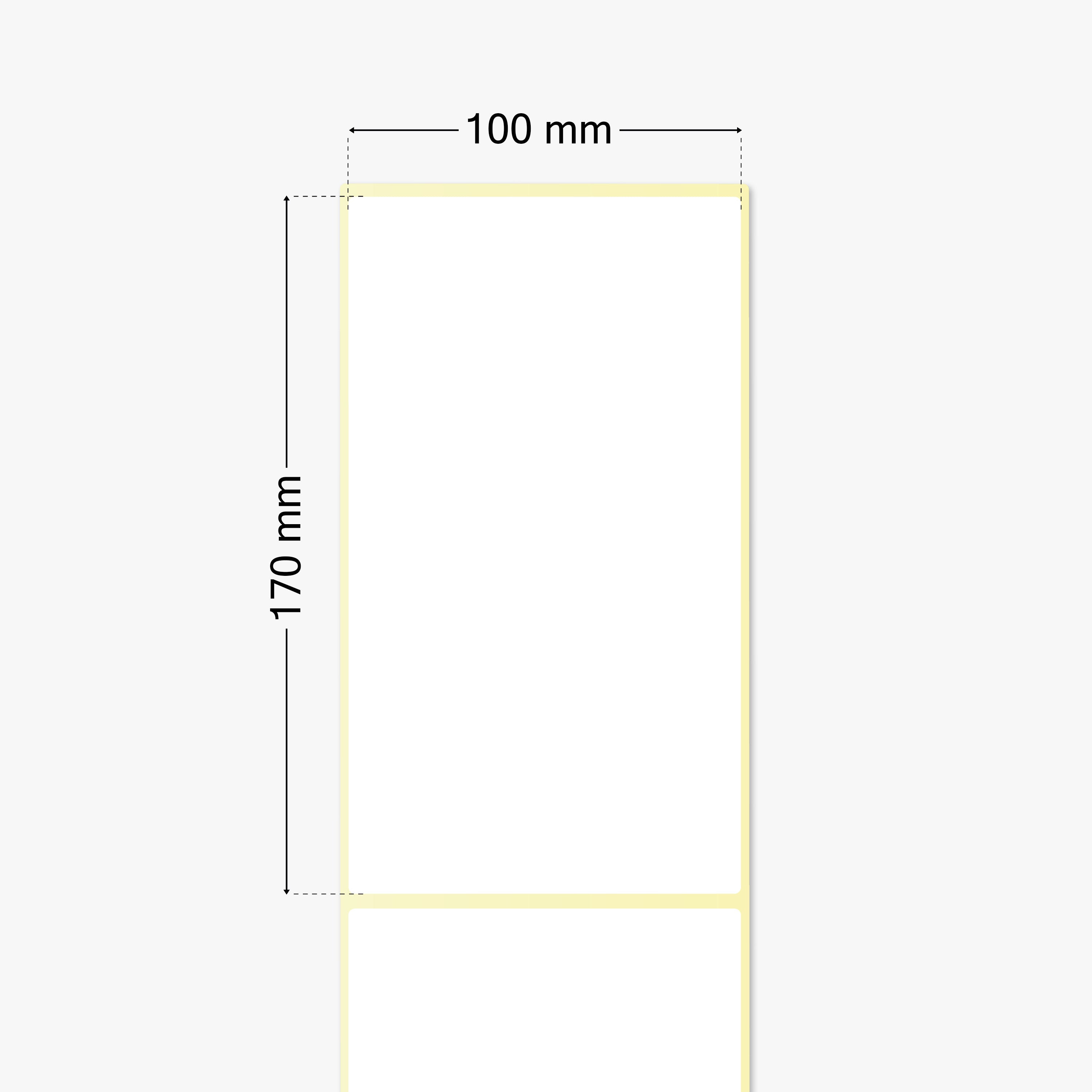 DHL Versandetiketten, Thermopapier, 100 x 170 mm, 1,57 Zoll Kern, permanent haftend, weiß, 500 Etiketten pro Rolle