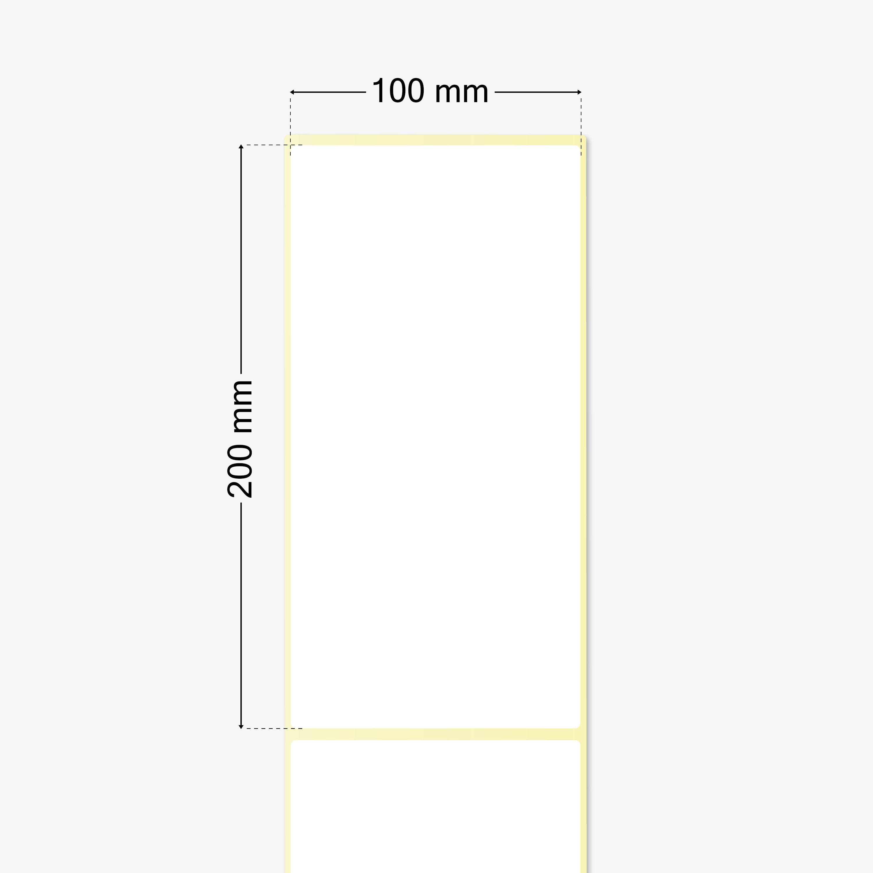 Versandetiketten, Thermopapier, 100 x 200 mm, 1,57 Zoll Kern, permanent haftend, weiß, 500 Etiketten pro Rolle