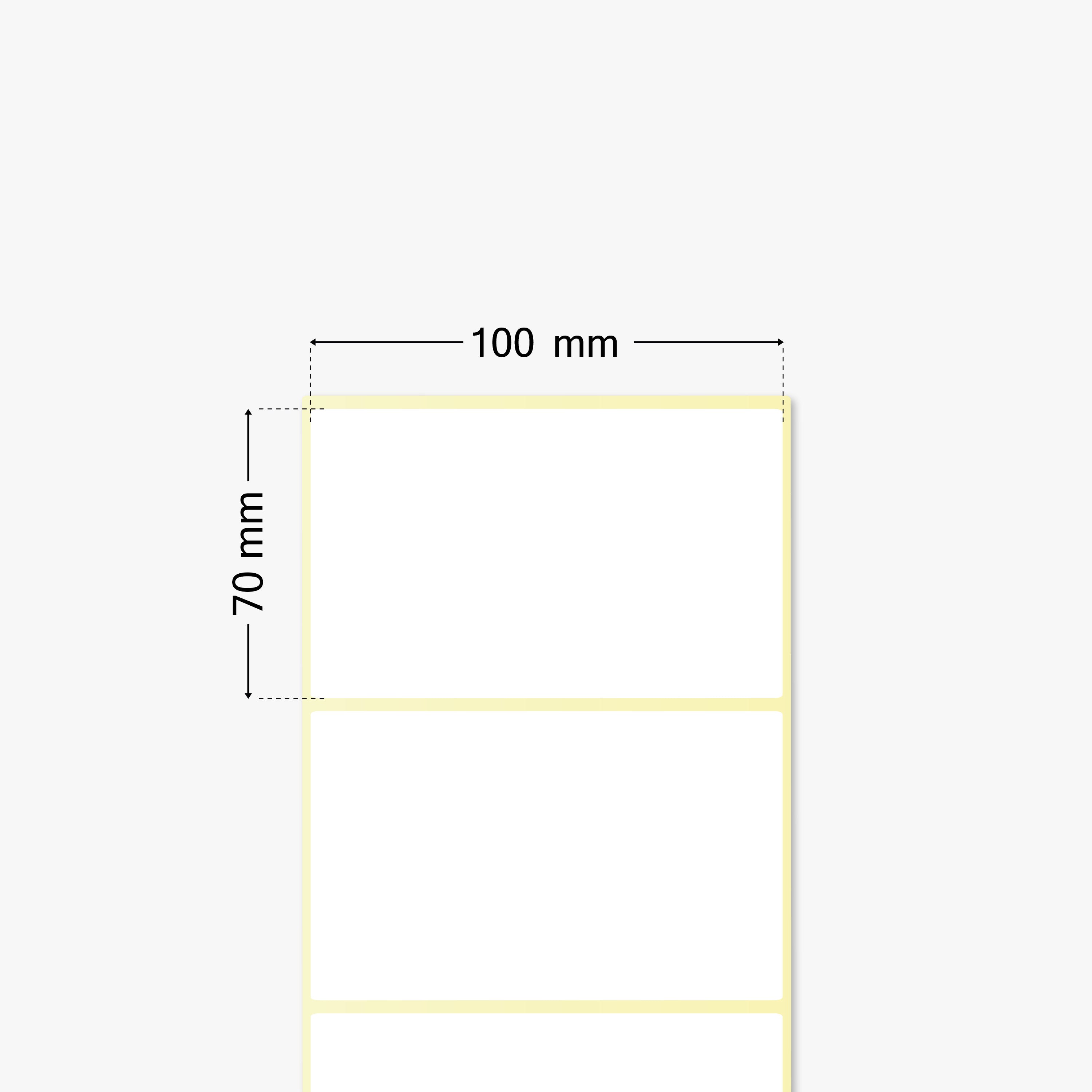 DHL Versandetiketten, Thermopapier, 100 x 70 mm, 1,57 Zoll Kern, permanent haftend, weiß, 500 Etiketten pro Rolle