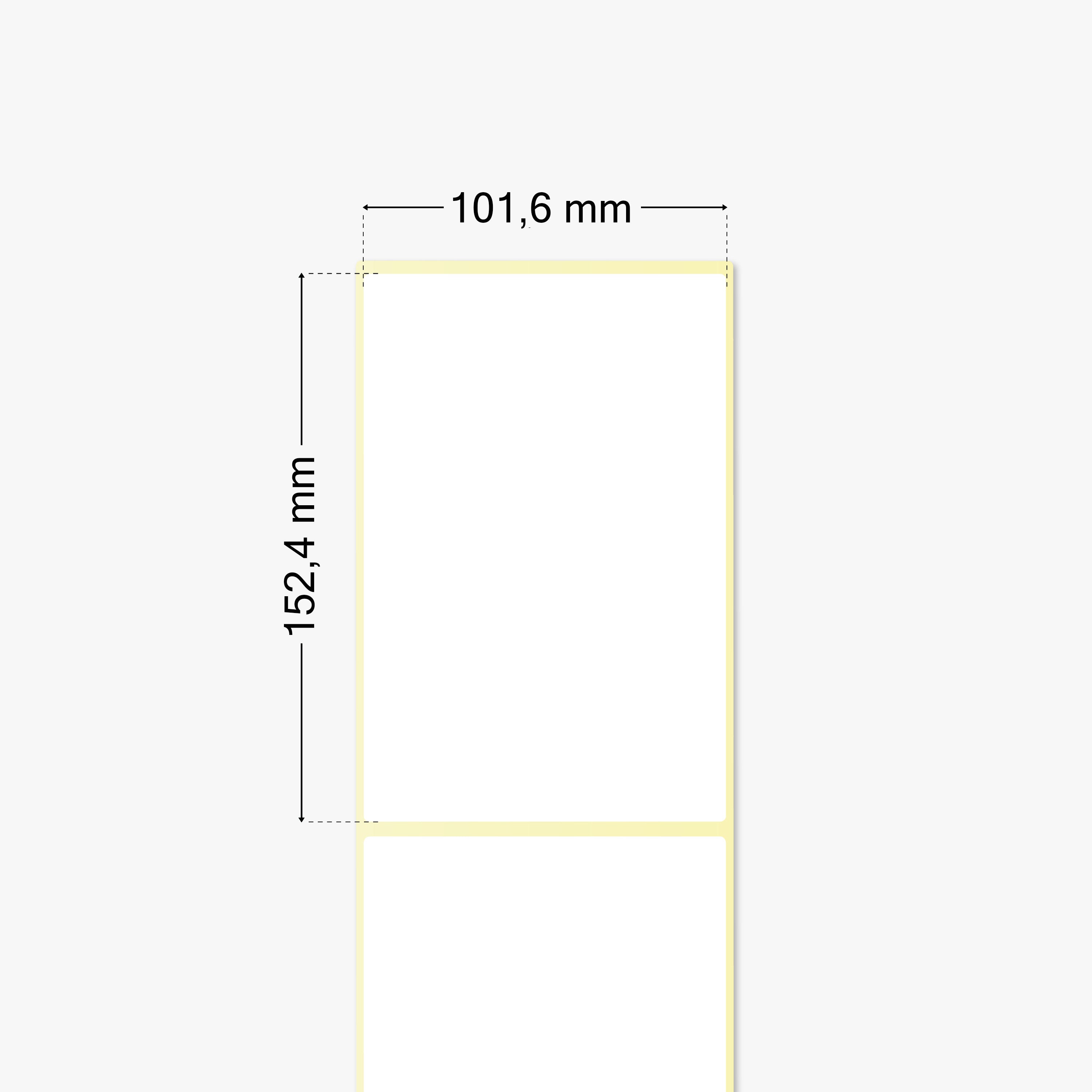 FedEx Versandetiketten, Thermopapier, 101,6 x 152,4 mm, 1,57 Zoll Kern, permanent haftend, weiß, 950 Etiketten pro Rolle