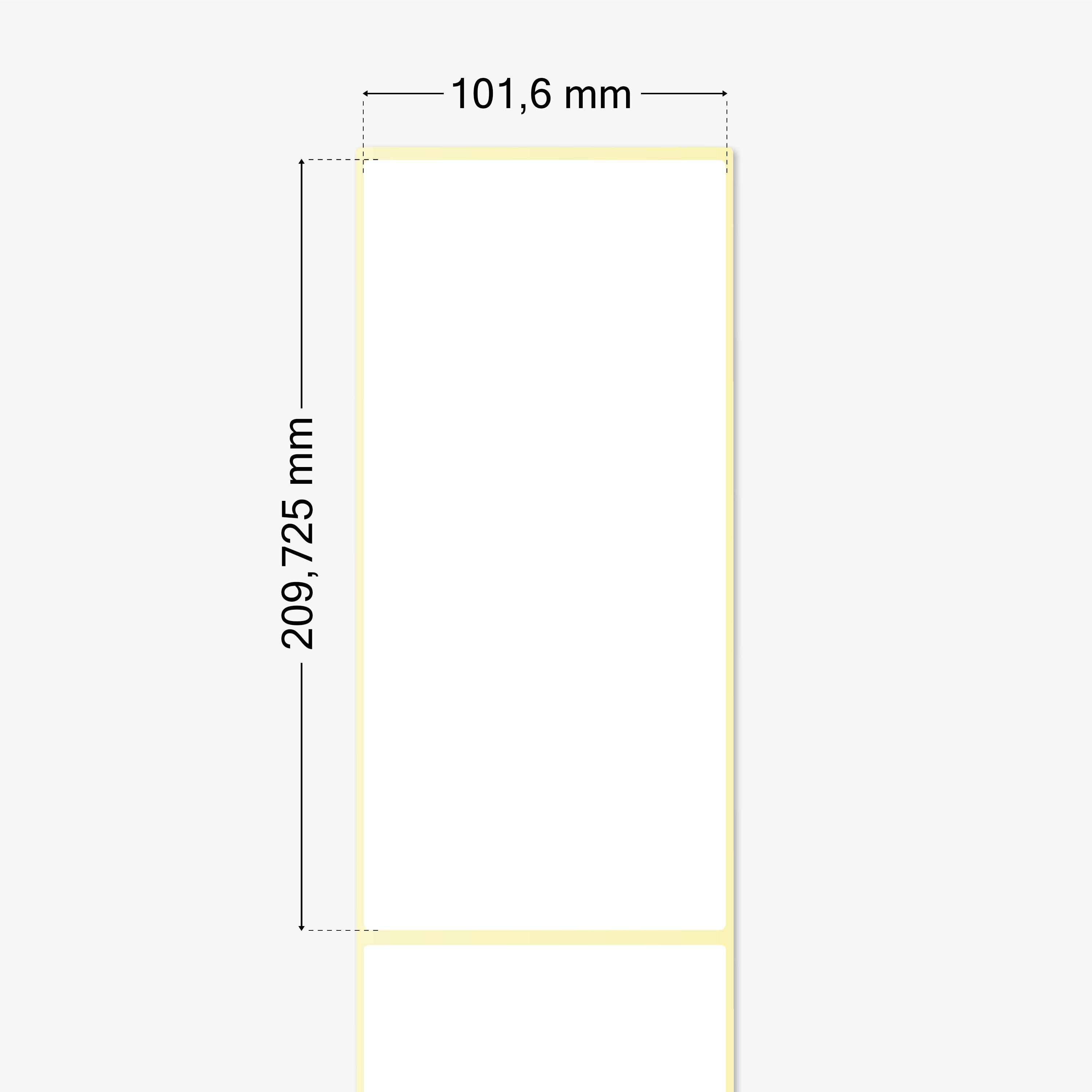 DHL Versandetiketten, Thermopapier, 101,6 x 209,725 mm, 1 Zoll Kern, permanent haftend, weiß, 210 Etiketten pro Rolle