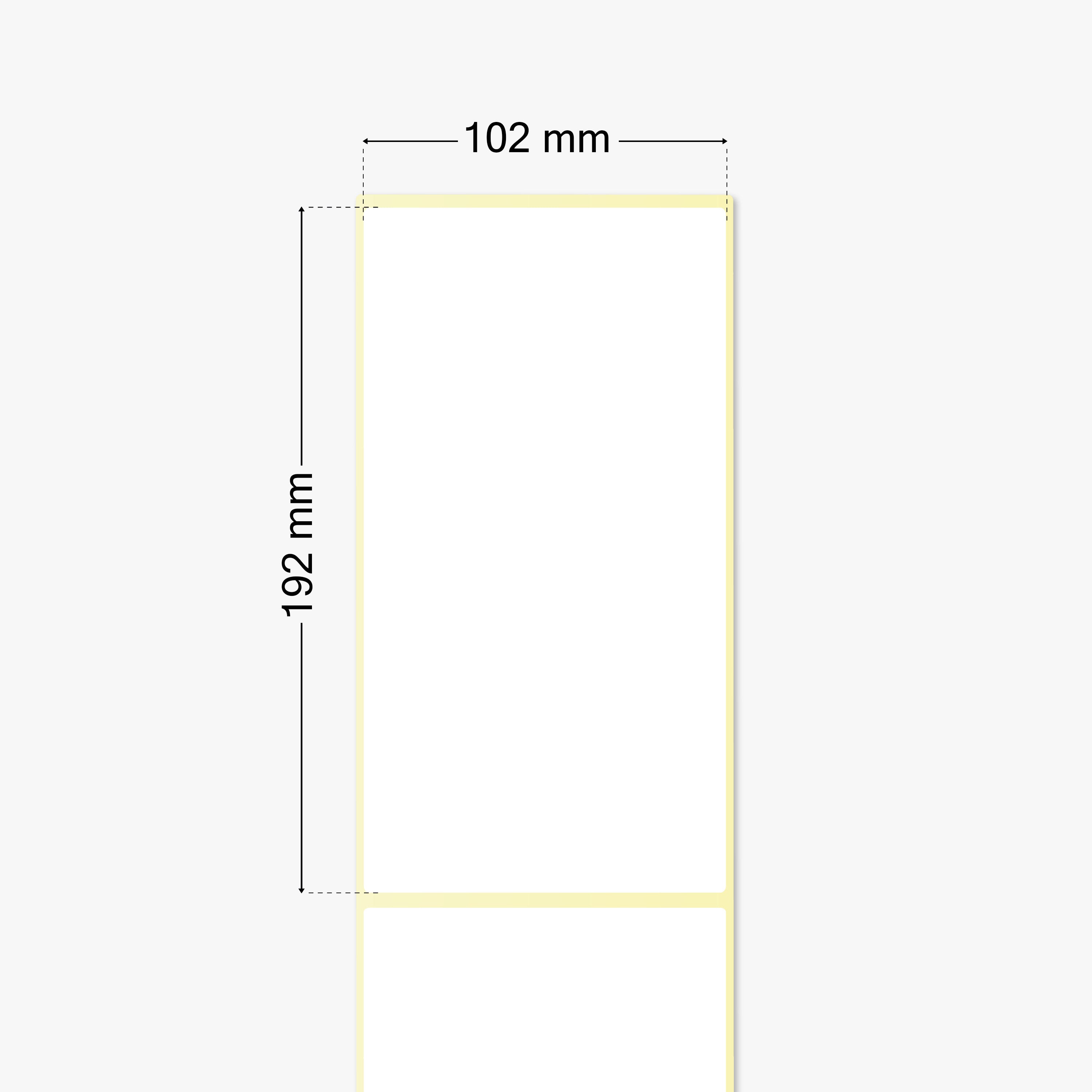 DHL Versandetiketten, Thermopapier, 102 x 192 mm, 1 Zoll Kern, permanent haftend, weiß, 360 Etiketten pro Rolle